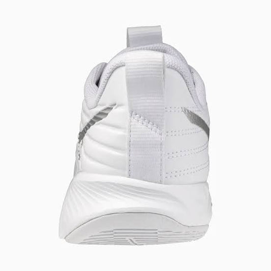 Zapato Voleibol Mujer Mizuno Wave Momentum Pro (BLANCO Y PLATEADO)