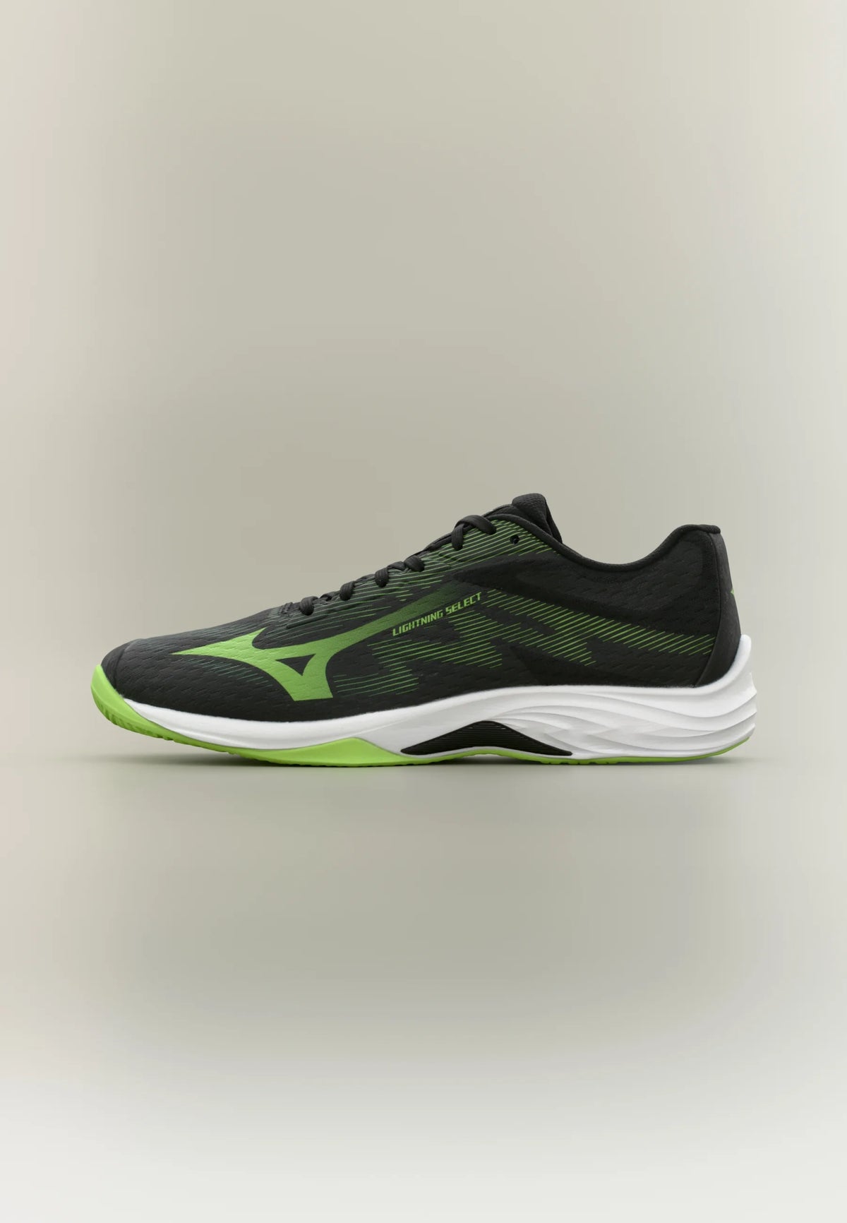 Zapato Voleibol Mizuno Lightning Select (NEGRO Y VERDE)