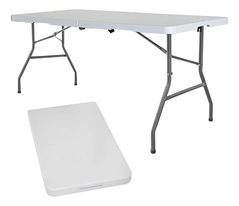 Mesa Plegable Rectangular 180cm - Vista frontal