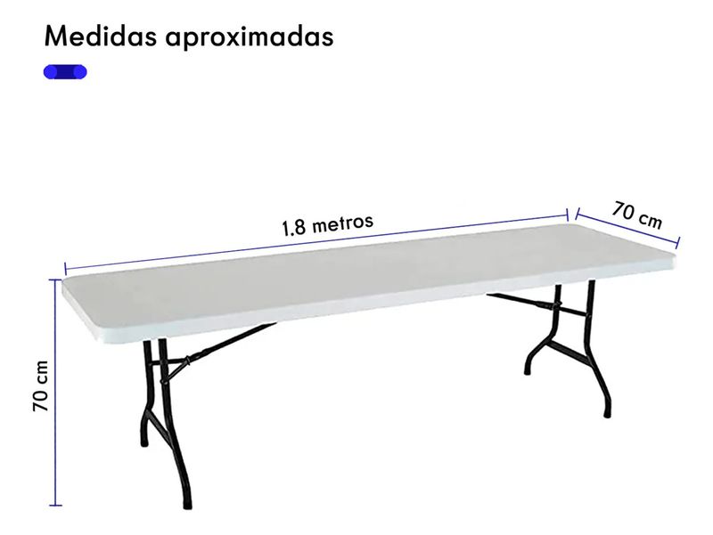 Mesa Plegable Rectangular 180cm - Detalle estructura
