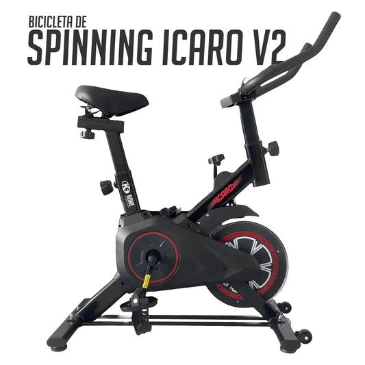 Bicicleta de Spinning Icaro V2 K6 Negro y Rojo