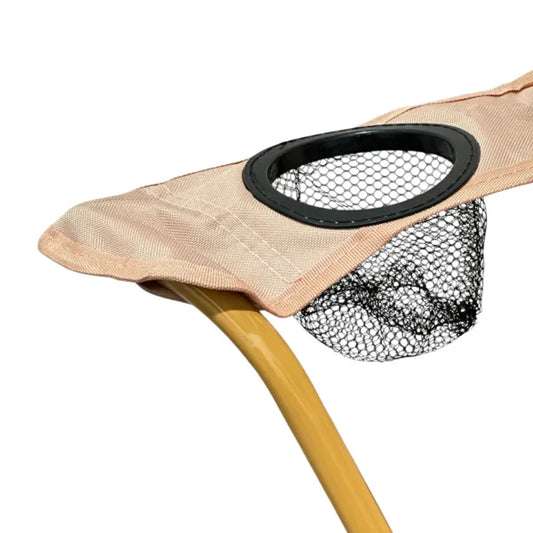 Silla Plegable Camping Weekend Beige - Vista lateral