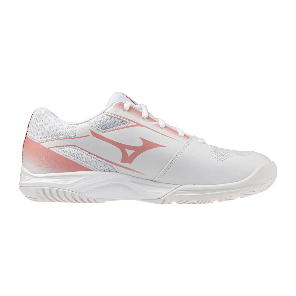 Zapato Indoor Voleibol Mujer Mizuno Cyclone Speed 5 (blanco/rosado)