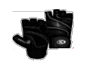 Guante para pesas K6, 100% cuero, palma reforzada y doble muñequera, Modelo Force (Negro/gris)
