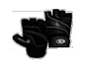 Guante para pesas K6, 100% cuero, palma reforzada y doble muñequera, Modelo Force (Negro/gris)
