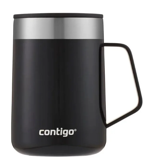 Vaso Contigo Streeterville Acero Inox con Tapa y Asa 14Oz (Negro)
