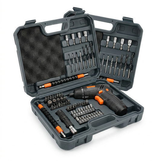 Kit Destornillador Eléctrico Recargable 48 piezas con maletín de almacenamiento
