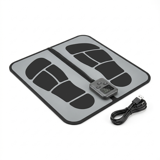 Tapete Masajeador EMS para Pies con control remoto y cable USB