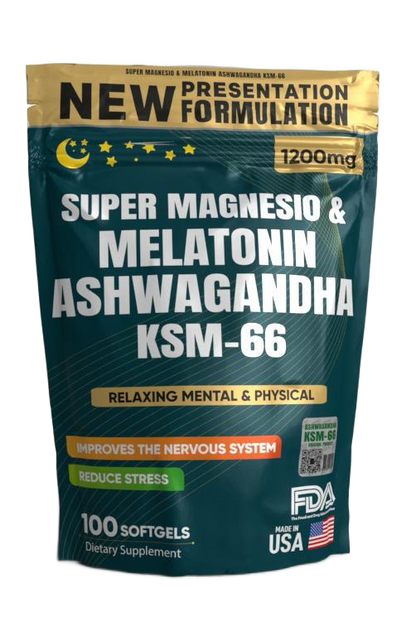 Supermagnesio Ashwagandha Melatonina — imagen de producto limpia