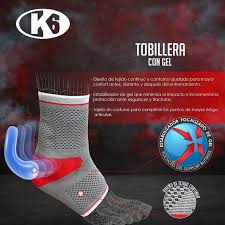 Tobillera K6 360 Con Gel (Protección y compresión)