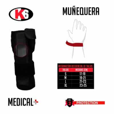 Muñequera K6 Nivel 3 (Soporte De Aluminio) - L/XL