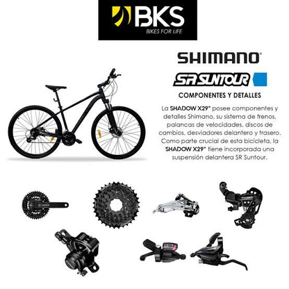 Bicicleta MTB 24 Velocidades Shadow
