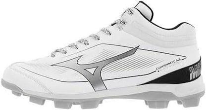 Tacos Beisbol Mizuno Cushion Revo Dia (BLANCO Y GRIS)