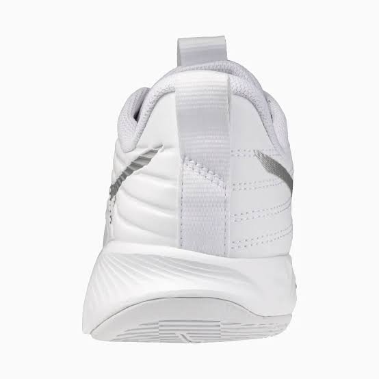 Zapato Voleibol Mujer Mizuno Wave Momentum Pro (BLANCO Y PLATEADO)