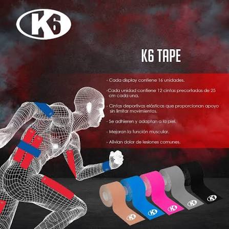 Cinta Kinesiológica K6 Azul