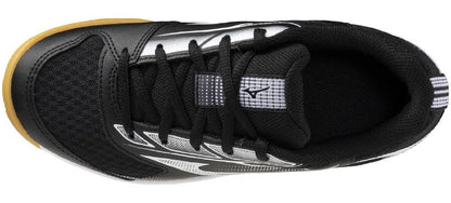 Zapato Indoor Voleibol Infantil Mizuno Cyclone Speed Jr (Negro y Blanco)
