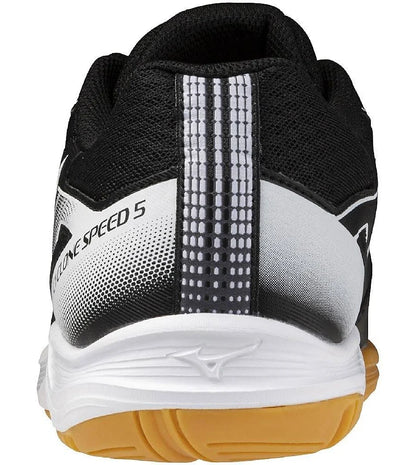 Zapato Indoor Voleibol Infantil Mizuno Cyclone Speed Jr (Negro y Blanco)